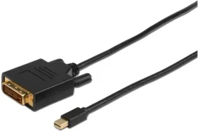 MicroConnect Kabel Mini DisplayPort 1.2 (M) - DVI-D Dual-Link (24+1) (M) 2m černá / 1920x1080 @ 60Hz (MDPDVI2B)