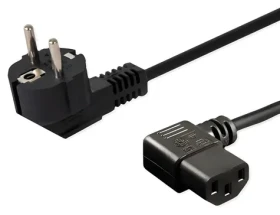 SAVIO CL-116 černá / Napájecí kabel / IEC C13 / 1,8 m / úhlový konektor (CL-116)