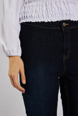 Monnari Jeans džíny vysokým pasem Multi Navy Blue 36