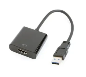 Rozbaleno - Gembird adaptér USB 3.0 A (M) na HDMI (F) / audio+video / kabel 15cm / 1080p60Hz / černá / rozbaleno (A-USB3-HDMI-02)