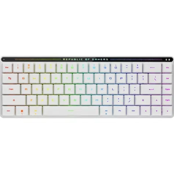 ASUS ROG Falchion RX Low Profile bílá / Bezdrátová herní klávesnice / mechanická / RX Low Profile / RGB / BT RF USB (4711387334409)