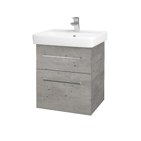 Dřevojas - Umyvadlová skříňka Q MAX SZZ2 55 - D01 Beton / Úchytka T04 / D01 Beton 67512E