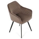 Jídelní židle, hnědá, sametová látka, DCH-425 BR4