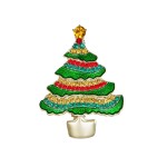 Vánoční brož Christmas Tree 17 - vánoční stromeček, Zlatá