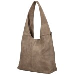 Trendy dámská koženková kabelka na rameno Marlen, béžová