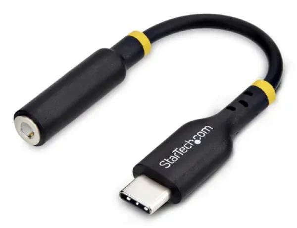 StarTech Adaptér USB-C na 3.5mm jack černá / Adaptér / TRRS / 12,7 cm (USBCAUDIO2)