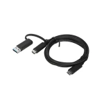 Lenovo Hybrid USB-C s USB-A kabel černá / Kabel / 1x USB-C(M) / 1x USB-A(M) / 1 m / 100 W (4X90U90618)