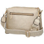 Trendy dámská koženková crossbody kabelka Chiara, zlatá