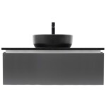 Koupelnová skříňka s žulovou krycí deskou a umyvadlem SAT Feel 100x30x46 cm antracit SATFEEL100ANTZB SATFEEL100ANTZB