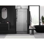MEXEN - Exo sprchové dveře křídlové 65, transparent, černá 817-065-000-70-00