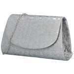 Stylové dámské psaníčko Michelle Moon Poppi, stříbrné