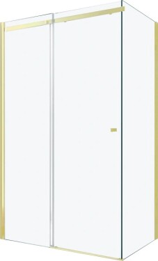 MEXEN/S - OMEGA sprchový kout 140x80, transparent, zlatá 825-140-080-50-00