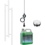 CERANO - Koupelnový elektrický radiátorový set Fabiano - WIFI - 300W - bílá lesklá - 1200x220 mm CER-095535