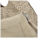 Stylový dámský koženkový set kabelek Selwin, béžová