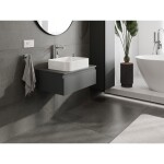 MEXEN/S - Orio koupelnová skříňka pod umyvadlo 70 cm s deskou, 1 šuplík, grafit mat 91A10-07023-1-BFC66
