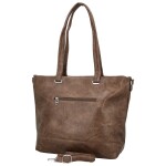 Stylová dámská koženková kabelka na rameno Mileta, hnědá