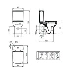 IDEAL STANDARD - i.Life A WC kombi mísa, zadní odpad, Rimless, bílá T481401