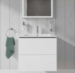 DURAVIT - L-Cube Umyvadlová skříňka 55x62x48 cm, 2 zásuvky, lesklá bílá LC624002222