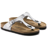 Dámské žabky Birkenstock Gizeh Birko-Flor slim silver (0043853) 40