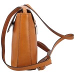 Trendy dámská kožená crossbody Deliss, koňaková