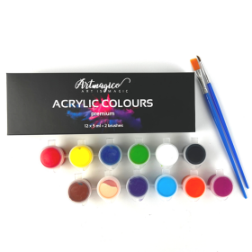 Artmagico, 80104, sada akrylových barev v kelímku, 5 ml, 12 ks