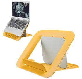 Leitz Stojan na notebook ERGO Cosy teplá žlutá / Stojan na notebook / výškově nastavitelný / pro notebooky 13-17" (64260019)