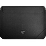 GUESS Saffiano Triangle Metal Logo Computer Sleeve 13 14 černá (3666339039868)