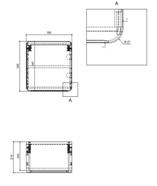 COMAD - Horní skříňka Qubik 35x35cm 1 dvířka ARUBA COSMOS 5907611647417