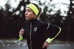 Compressport Thin On/Off Sportovní funkční světle modrá - Běžecká čelenka Compressport Headband On/Off - Flash Fluo Yellow/Black