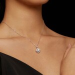 Stříbrný dvojitý náhrdelník Cristy 1 ct MOISSANITE + CERTIFIKÁT, Stříbrná 40 cm + 5 cm (prodloužení) certifikát GRA, hadřík na čištění stříbra, dárková krabička