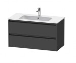 DURAVIT - Ketho.2 Umyvadlová skříňka 55x101x48 cm, 2 zásuvky, grafit mat K25264049490000