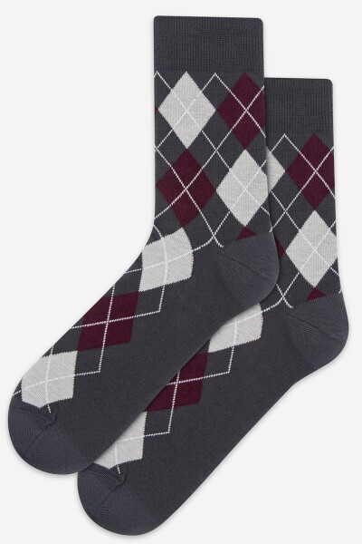 "CASUAL- Vzorované ponožky, pánské" ANTRACIT 39/41