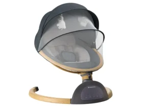 KikkaBoo Houpací lehátko elektrické Ashlee Dark Grey / Nosnost do 9 kg (31005010071KB)