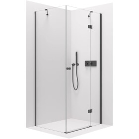 CERANO - Sprchový kout Marino L/P - 6 mm - černá matná, transparentní sklo - 90x90x190 - pantový CER-422862