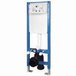 REA - Podomítkový Instalační Set Slim 024N pro WC s Tlačítkem HD Titan KPL-E1634