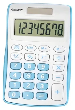Genie 120 B modrá / Kalkulačka / Kapesní / 8místná / Solární a bateriové napájení (12492)