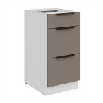 Spodní skříňka Aria 40 D 3S BB - Premium Box Barva korpusu: Černá, Barva dvířek: GR - Graphite AFM