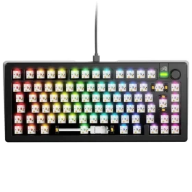 Glorious GMMK 3 75% barebone ISO černá / herní 75% TKL / USB-C / bez spínačů / ISO layout / RGB / 1.4m (GLO-KB-GMMK3-75-BB-W-BLK-ISO)