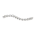 Prodlužovací řetízek z nerezové oceli - platinový - 4 cm x 3 mm - 1 ks