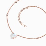 Royal Fashion náhrdelník 14k zlato Vermeil GU-DR23100N-ROSEGOLD-MOONSTONE-TOPAZ
