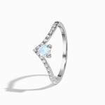 Royal Fashion stříbrný prsten GU-DR20232R-SILVER-MOONSTONE-TOPAZ Velikost: 10 (EU: 61-63)