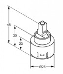 KLUDI - Kartuše 25 mm 7486800-00