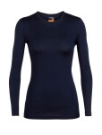 Dámské merino tričko s dlouhým rukávem ICEBREAKER Wmns 200 Oasis LS Crewe, Midnight Navy velikost: L