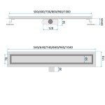 REA - Odtokový žlab 70 Pure Neox - matný černý REA-G6602