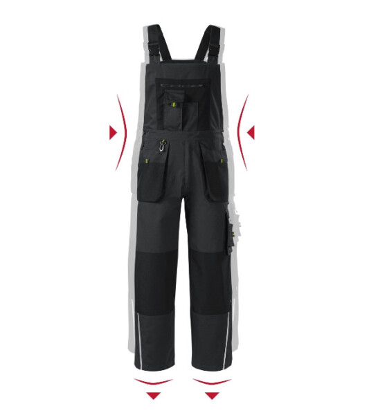 Ranger pracovní kalhoty s laclem pánské ebony gray 48/50