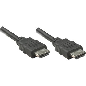 Manhattan HDMI kabel Zástrčka HDMI-A, Zástrčka HDMI-A 1.00 m černá 323192 fóliové stínění, stínění pletivem, podpora HDMI, High Speed HDMI s Ethernetem HDMI
