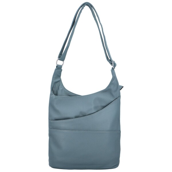 Moderní dámská koženková crossbody kabelka Sylvie, džínově modrá