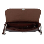 Trendová dámská menší koženková kabelka Ibis, tmavě hnědá