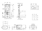 GEBERIT - Duofix Set předstěnové instalace, kompaktního klozetu Oudee Vortex a sedátka softclose, tlačítko Sigma01, černá SANI11CA5139B
