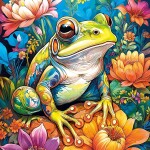 Puzzle Cherry Pazzi 1000 dílků - Květinová žába (Flower Power Frog)